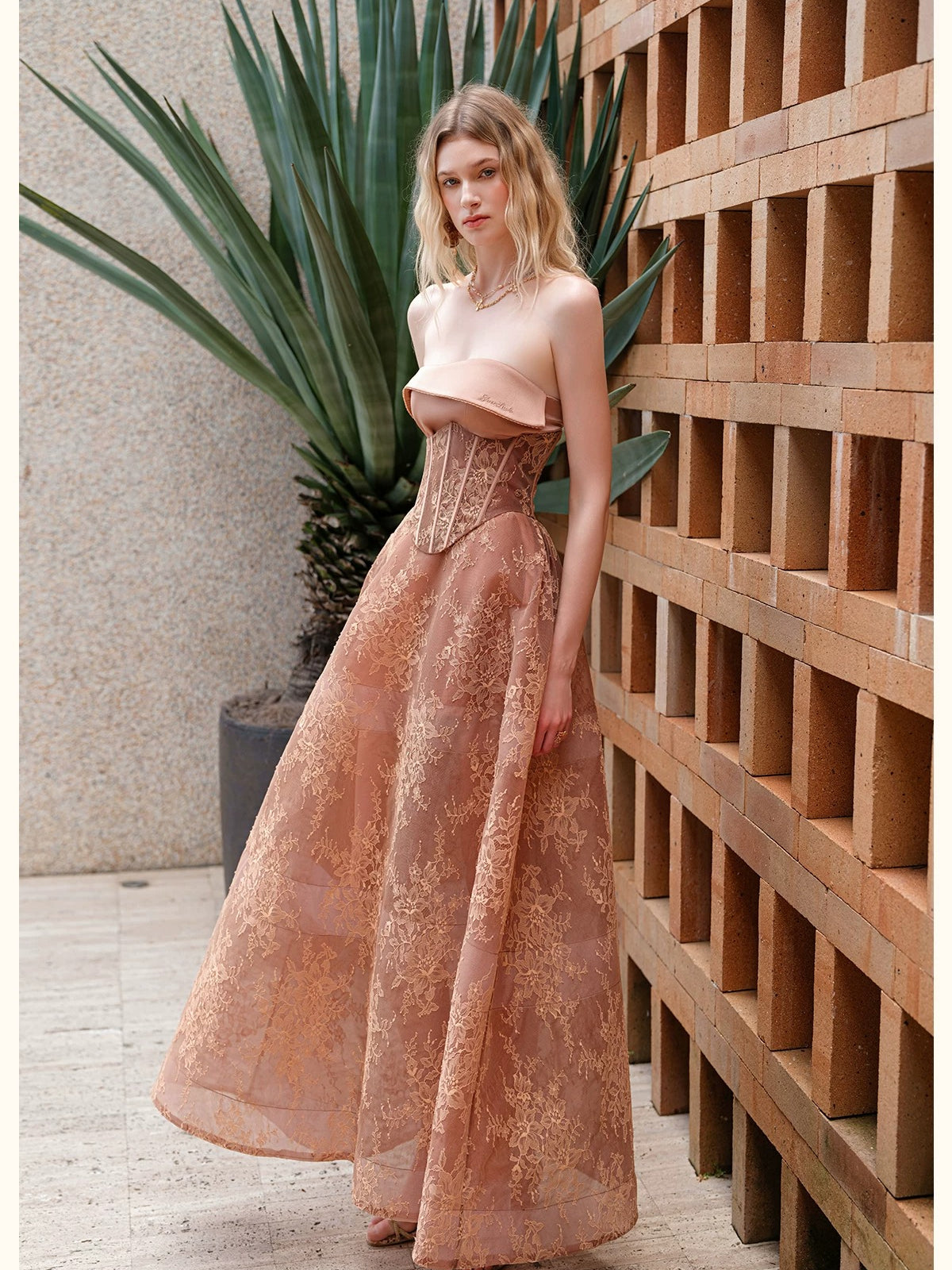 Collar Layered Tulle Mini Dress
