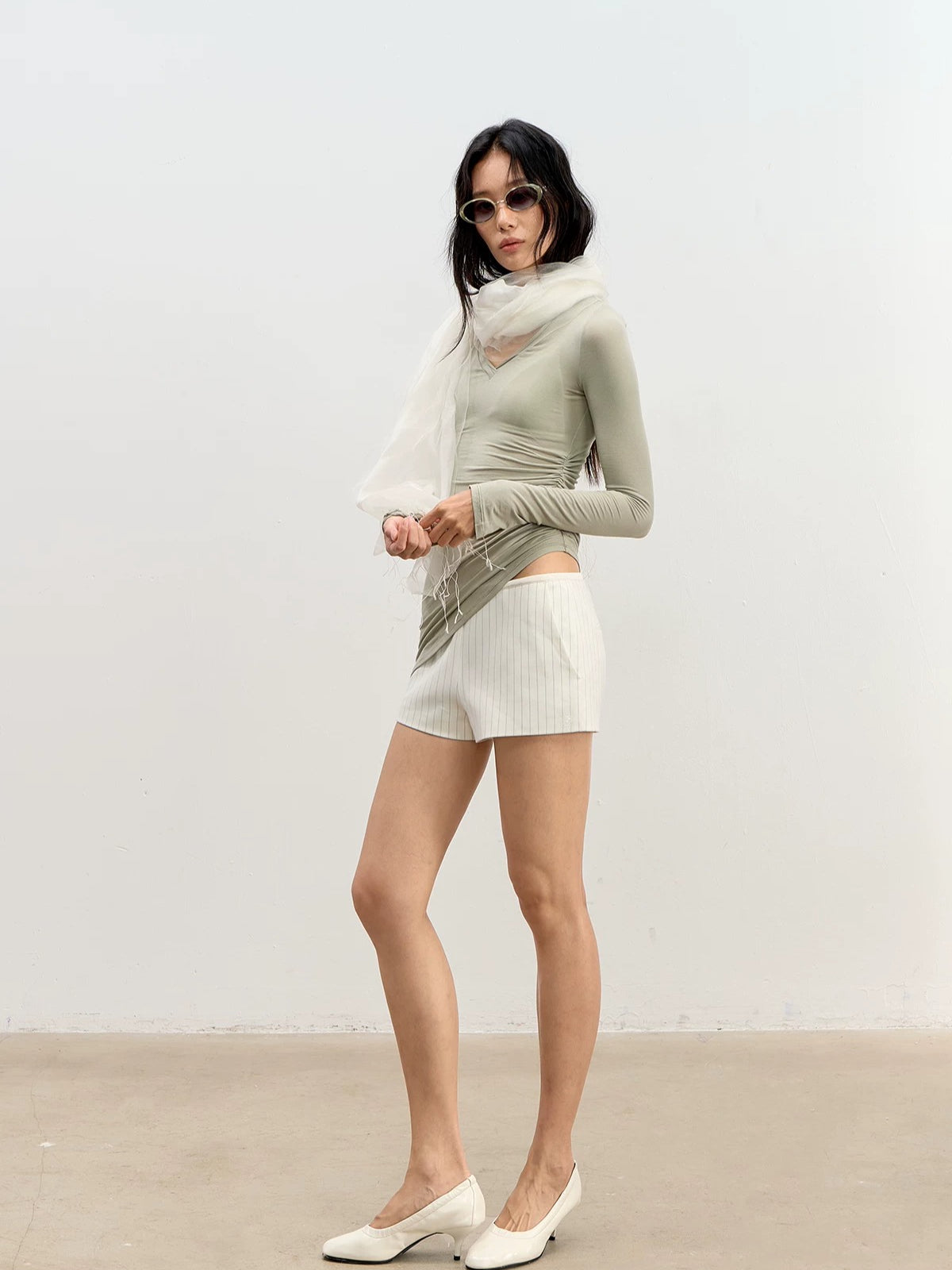 Striped Low-Rise Shorts