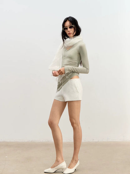 Striped Low-Rise Shorts