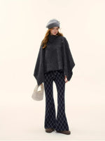Plaid Embroidery Flared Pants