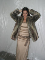 Gradient Faux Fur Belt