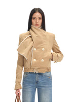 Maddie Shawl Short Suede Jacket