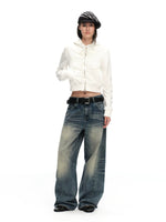 Ruched Hoodie Jacket