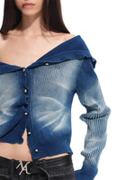 Blue Lightning Wash Cardigan