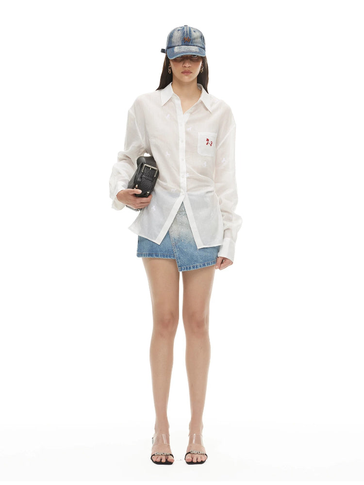 White Pony Tie Shirt