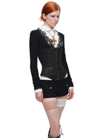 Washed Leather Corset Top