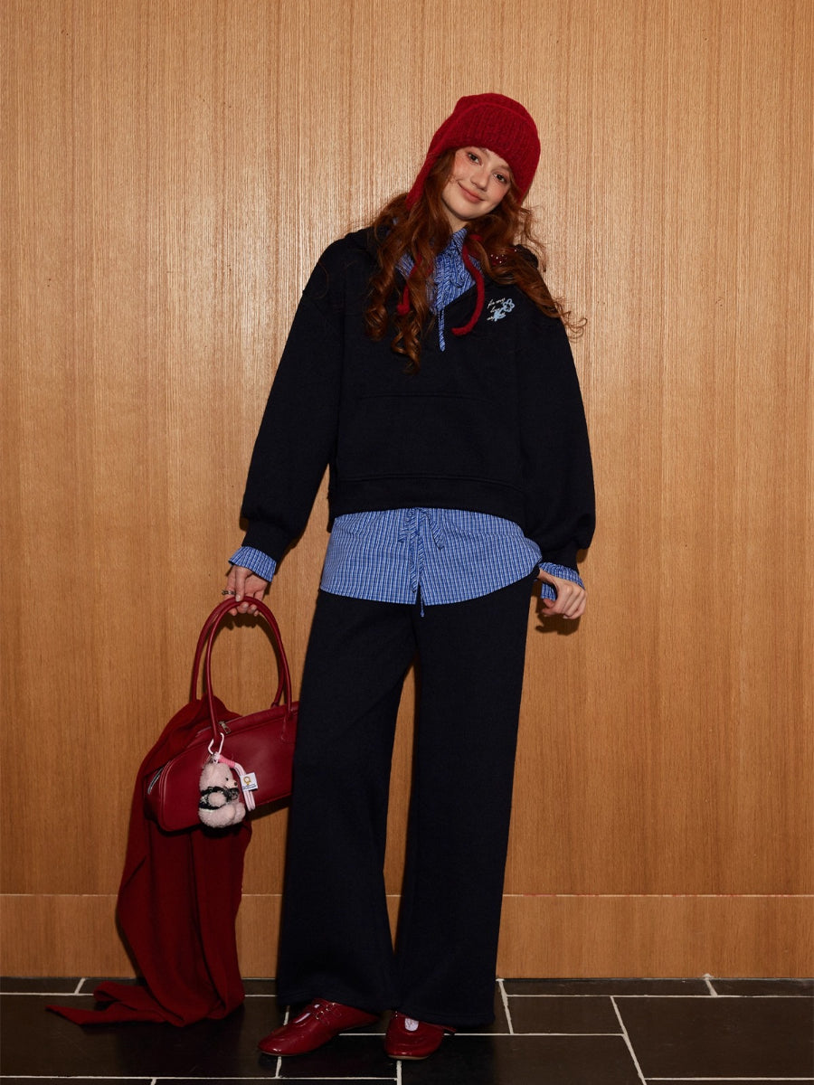 Plaid Layered Three-Piece Lounge Set