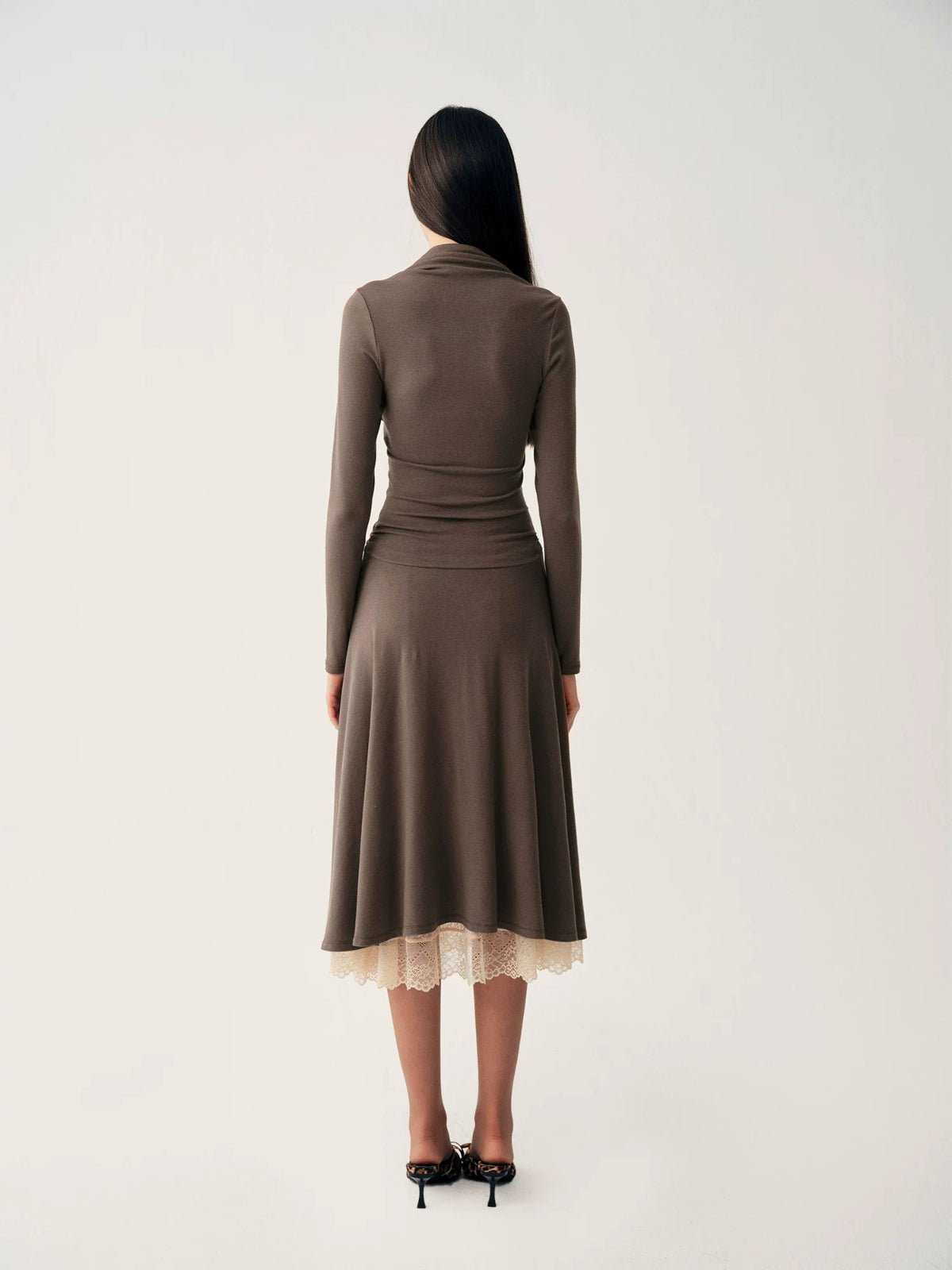 Grey Waistcoat Style Long Dress
