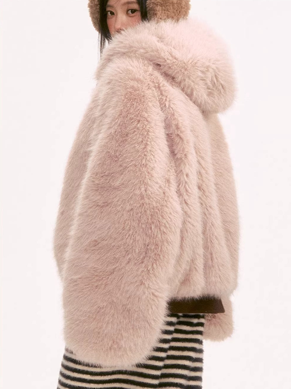 Brown Reversible Faux-Fur Jacket