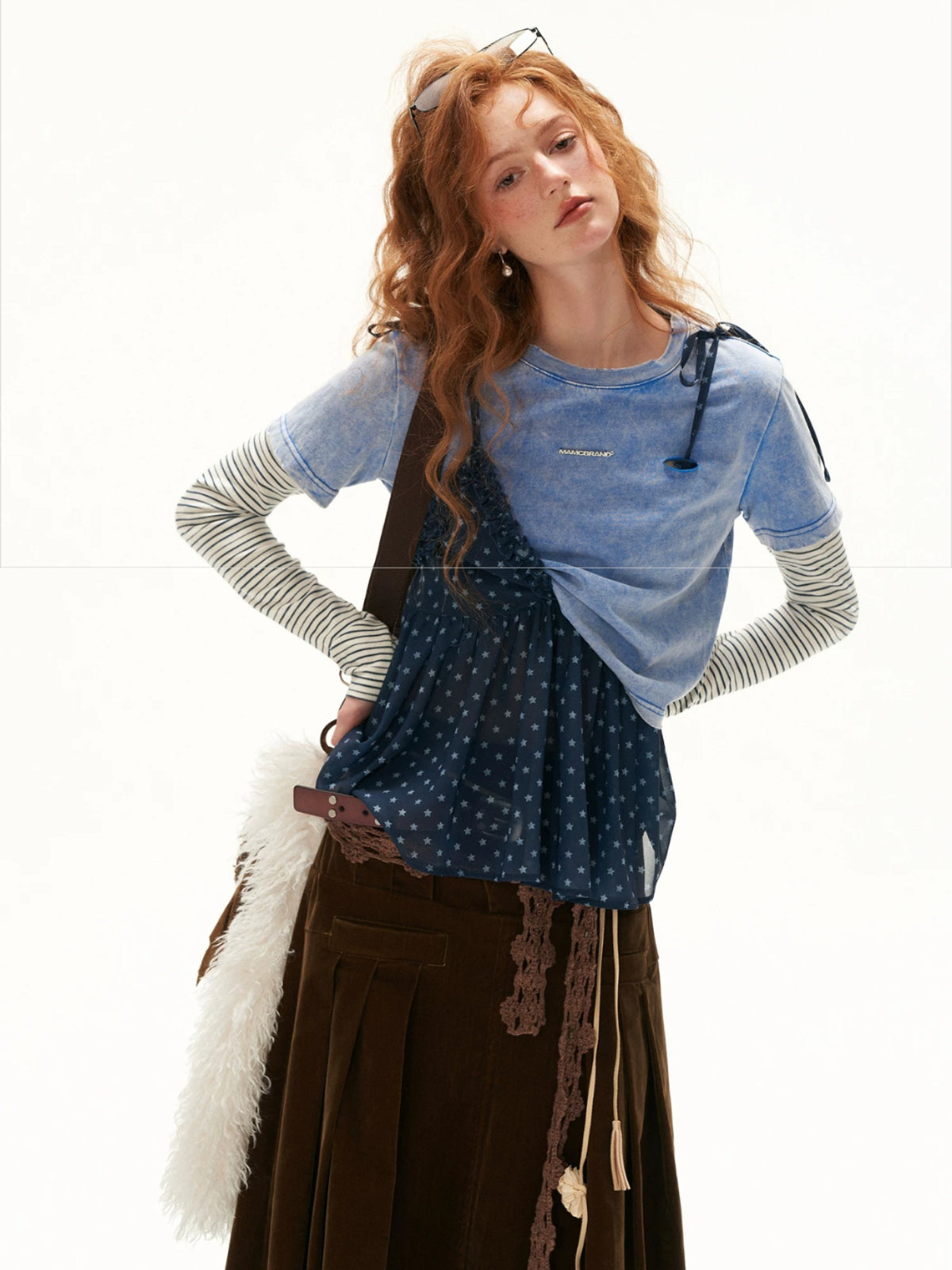 Washed Layered Long Sleeve Tee