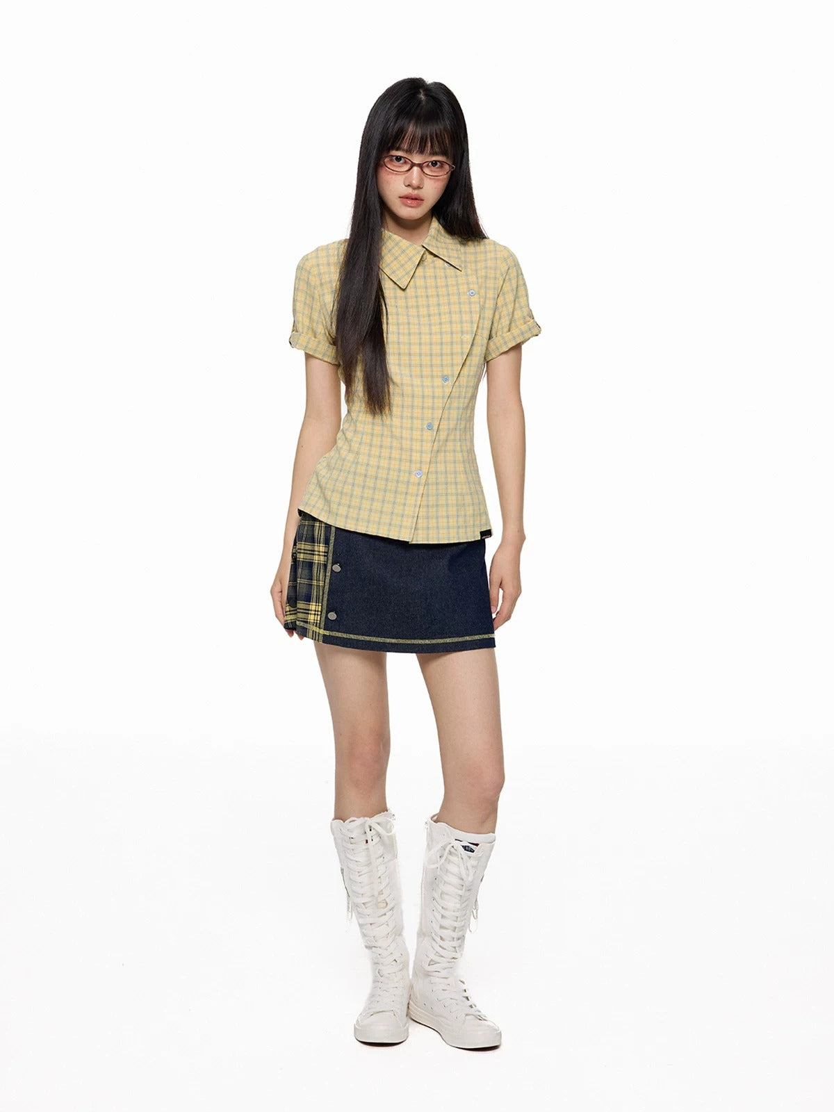 Plaid Slim Short Sleeve Shirt