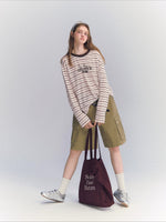 Rhinestone Striped Tee