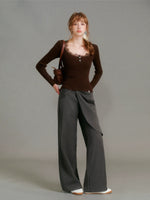 Lace Trim Knit Top