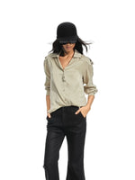 Sandwashed Lapel Shirt