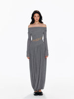Tencel Wool Lace Waist Knit Dress