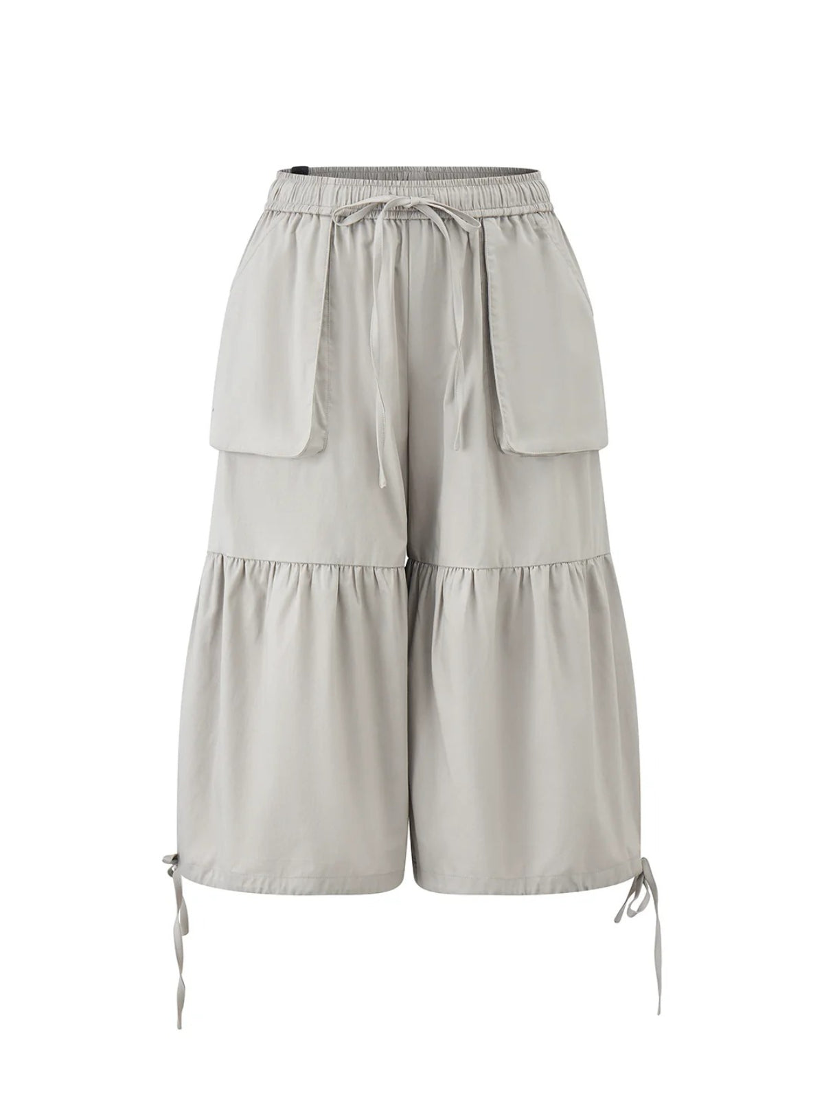 Drawstring Pocket Wide Leg Pants