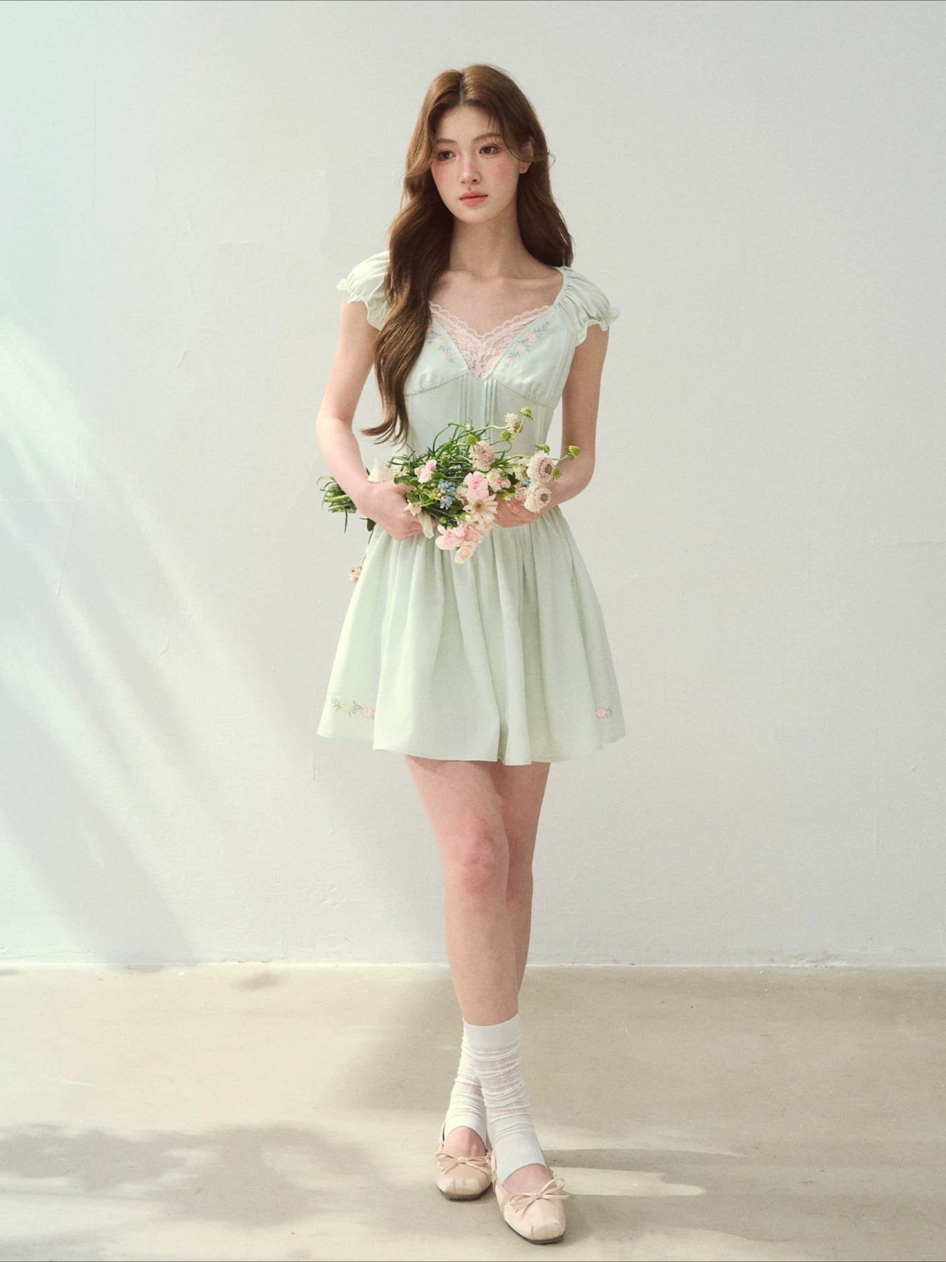 Green &amp; Brown "Seaside Reading" Dress