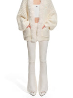 Polar Ribbed Wool Knit Pants