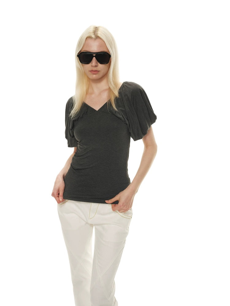 Bloom Sleeve V Neck Top