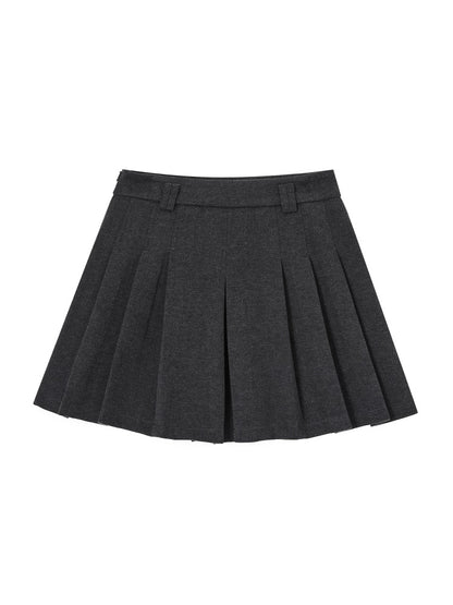 Vintage Wool Pleated Skirt