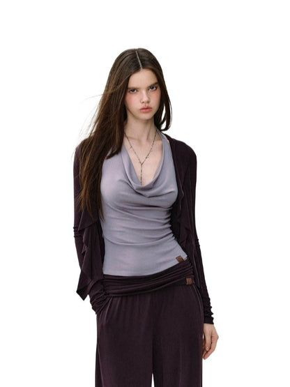Ruffle Cardigan Set