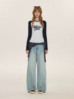 Retro Lace Embroidered Raglan Top