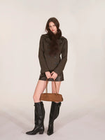Asymmetric Buckle Tailored Blazer