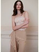 Lace Wide Leg Suit Pants