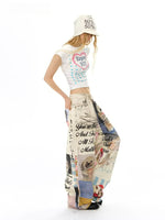 Flocked Star Print T-Shirt