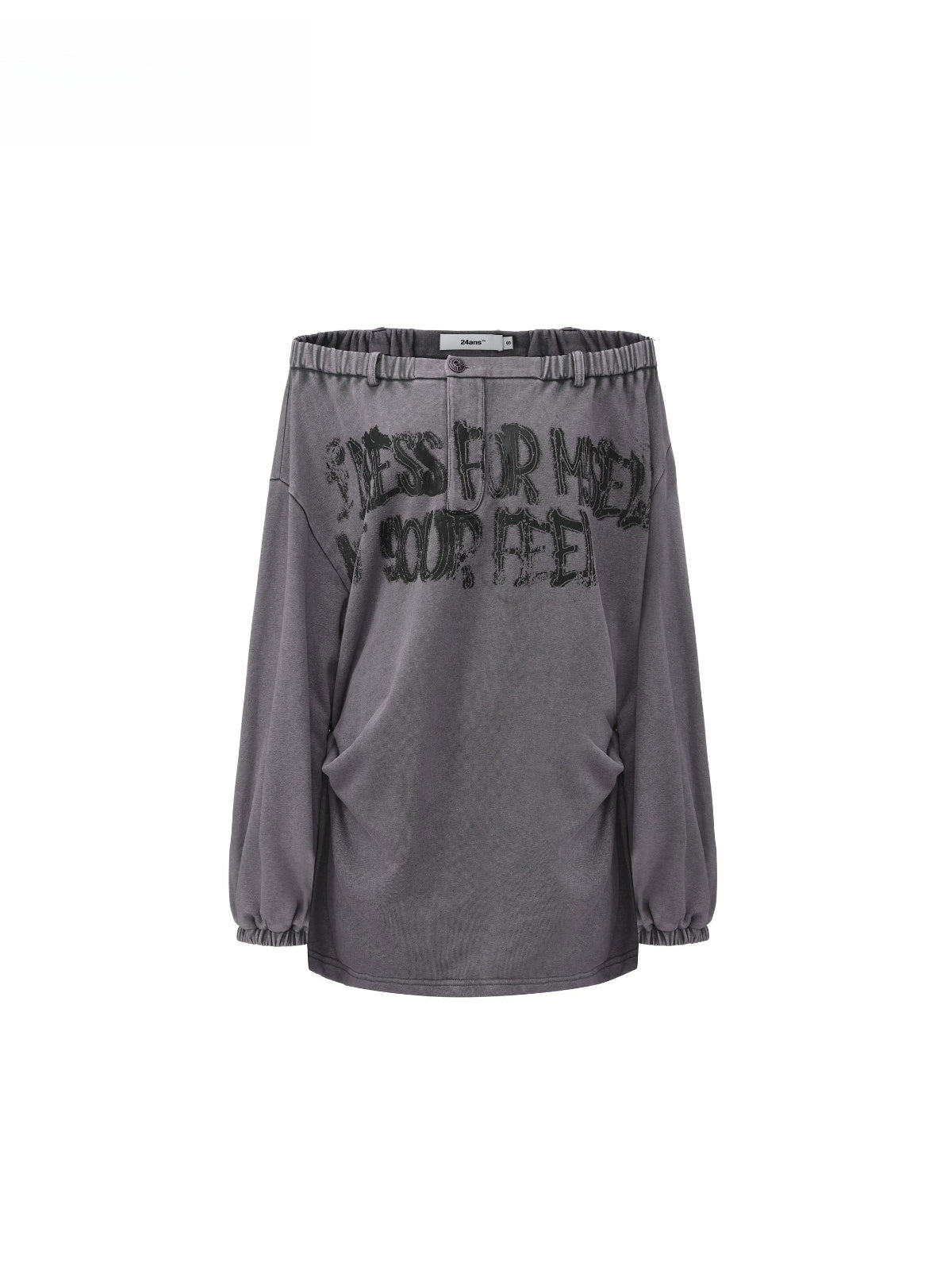 Punk Graffiti Off-Shoulder Tee