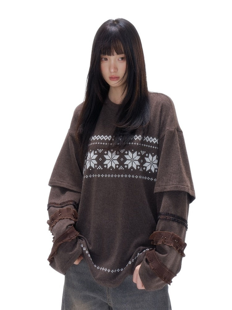 Fair Isle Layered T-Shirt