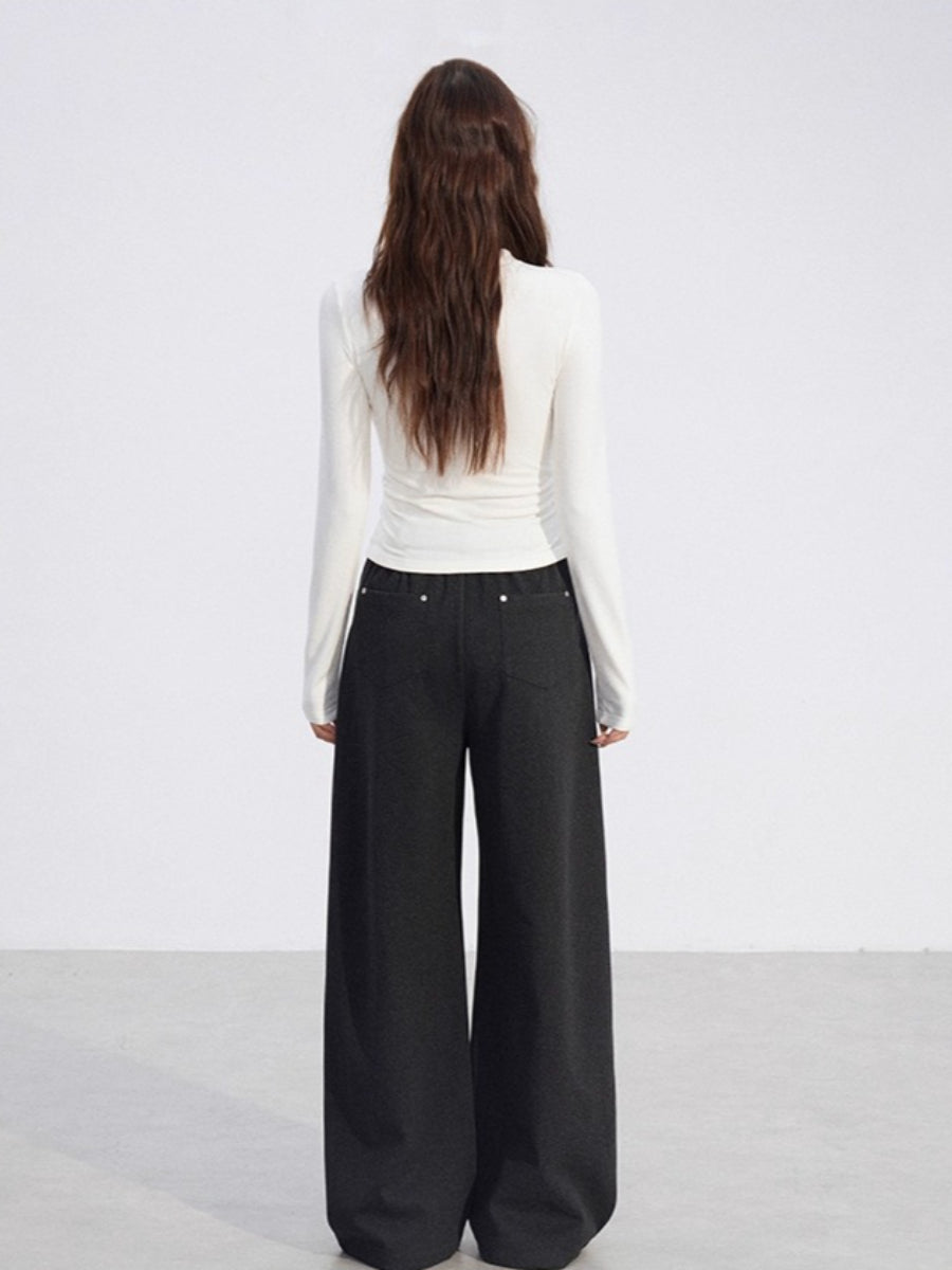 Rhinestone Fleece Knit Top