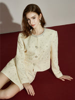 Jacket & Classic Pearl Tweed Skirt Set