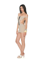 Lace-Up Halter Bodycon Dress