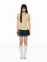 Plaid Slim Short Sleeve Shirt