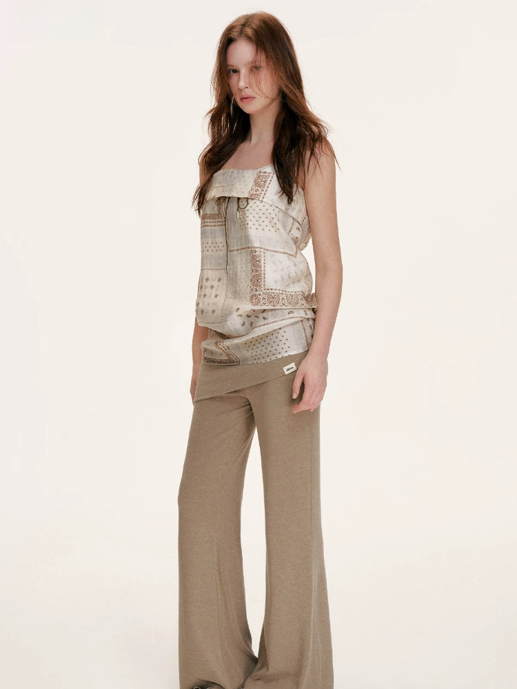 Light Brown Paisley Tube Top