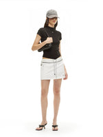 White & Black Arrow Slim Tee