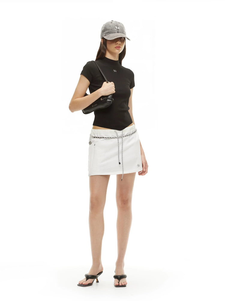 White &amp; Black Arrow Slim Tee