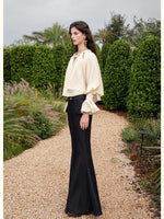 Rope Detail Flared Sleeve Blouse