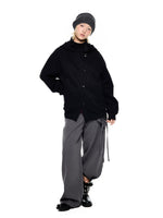 Academy Button Cropped Hoodie