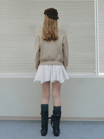 Minimal Letter Jacquard Knit Sweater
