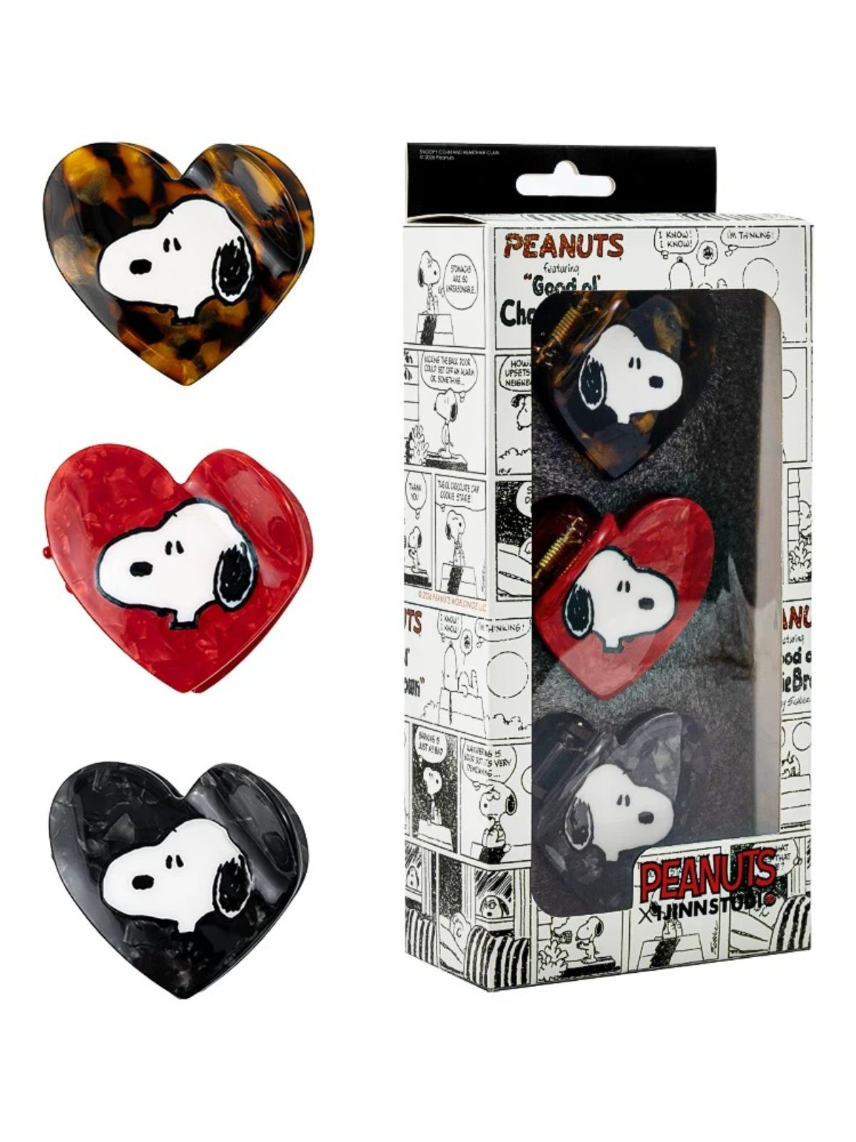 Snoopy Heart Acetate Hair Clip
