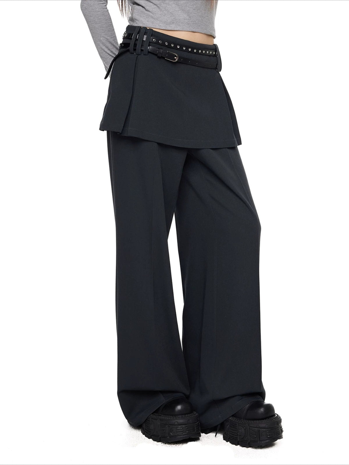 Layered Straight Pants
