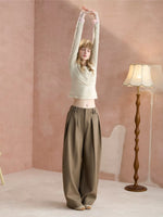 Double Pleated Wide Leg Pants