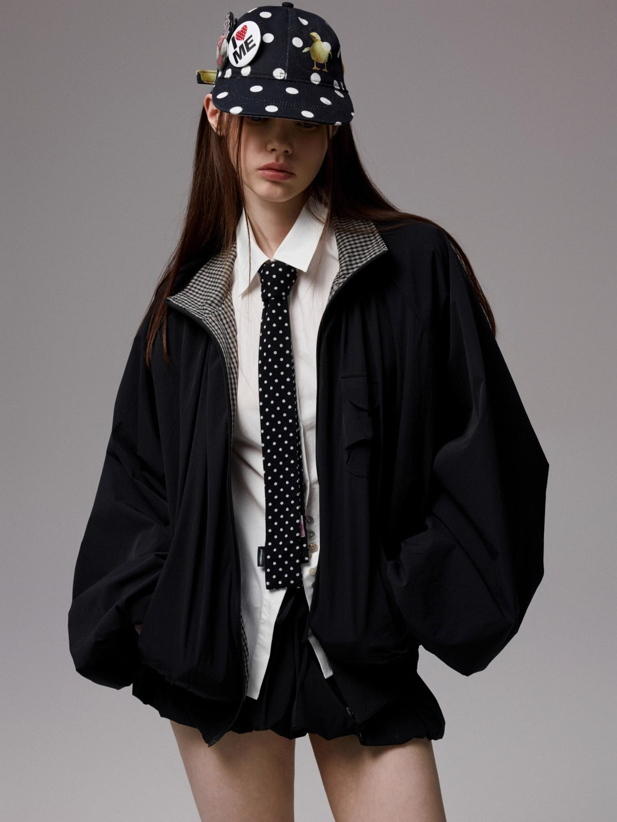 Patchwork Utility Hooded Jacket &amp; Skirt Set