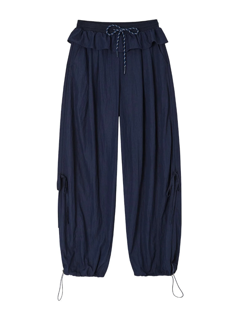 Bubble Waist Relaxed Pants