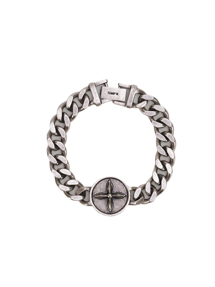 Cross Emblem Metal Bracelet