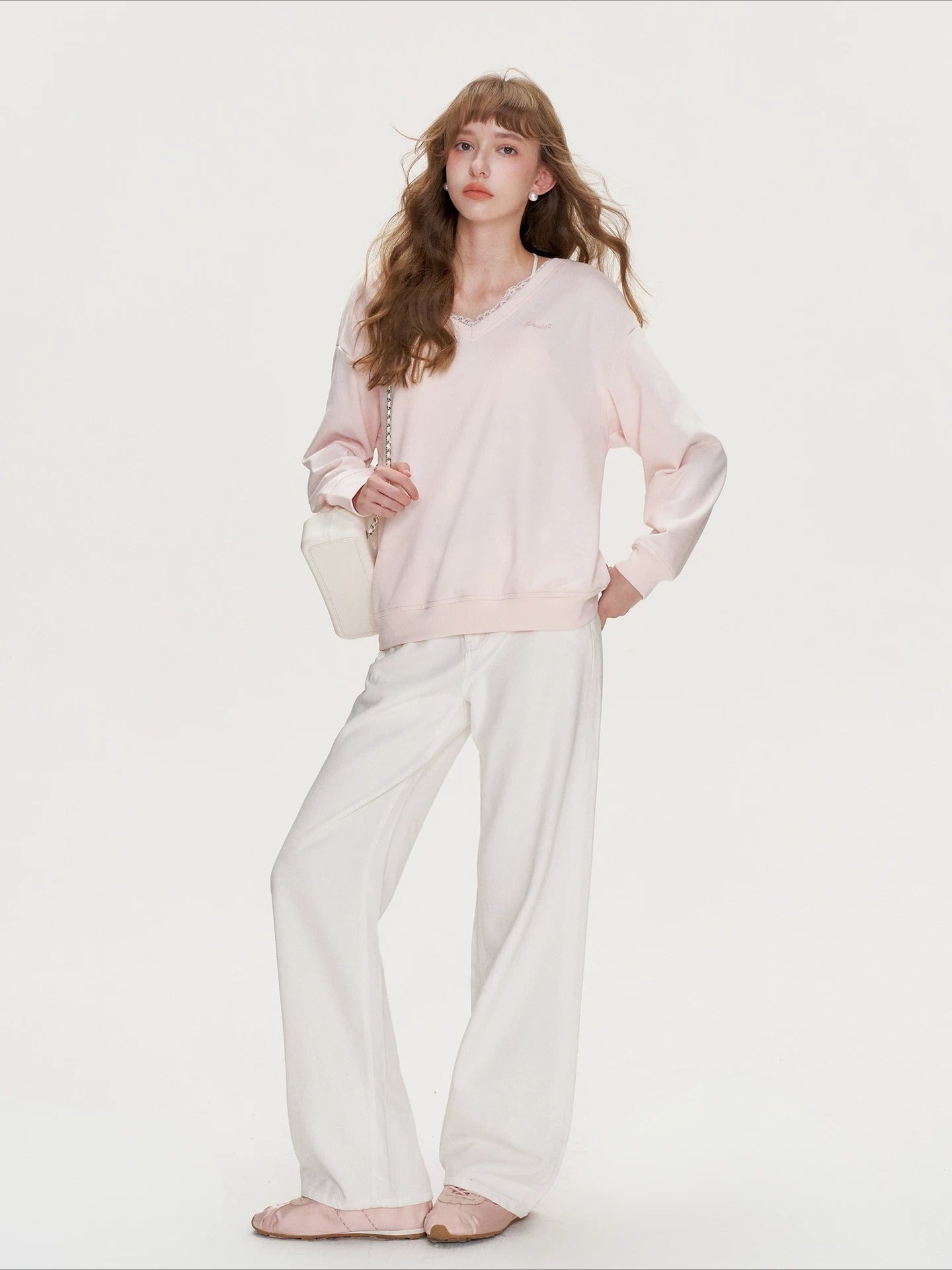 Lace Bow Sweatshirt