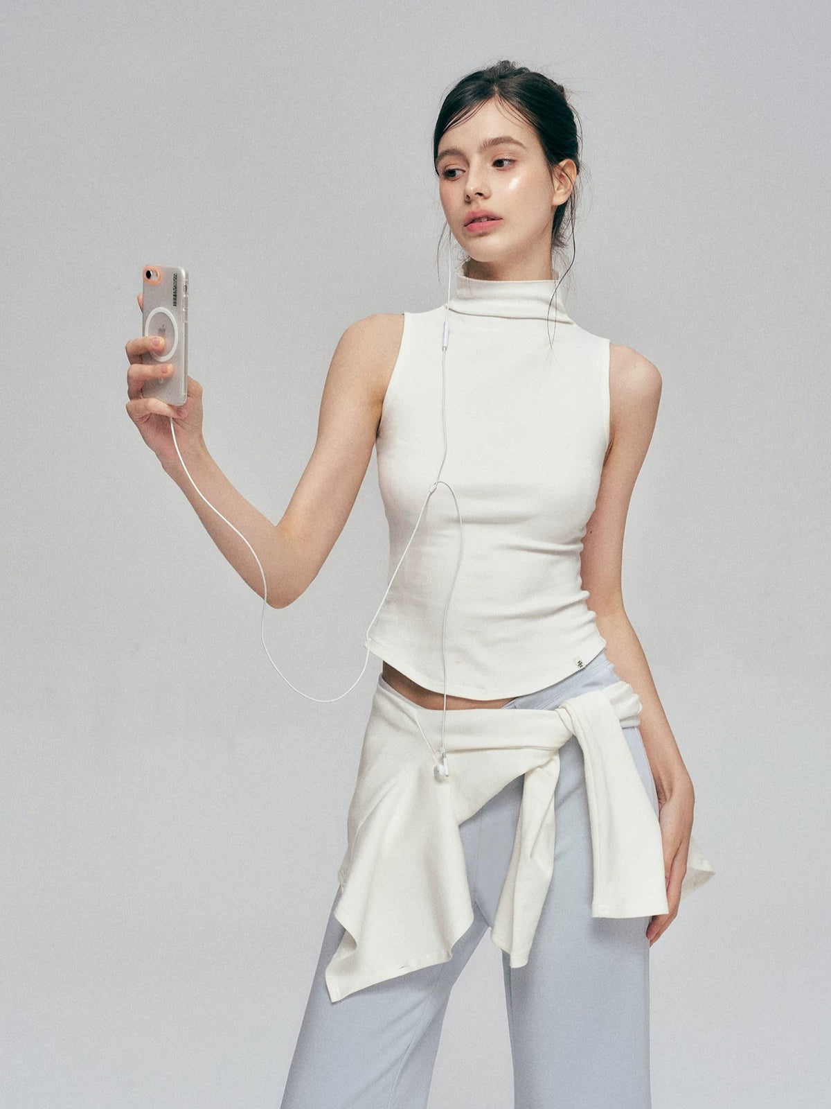 V Waist Straight Pants