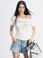 Butterfly Off-Shoulder Tee